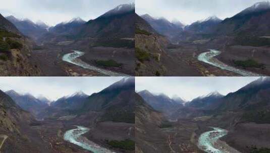 4K航拍西藏雅鲁藏布江大峡谷2高清在线视频素材下载