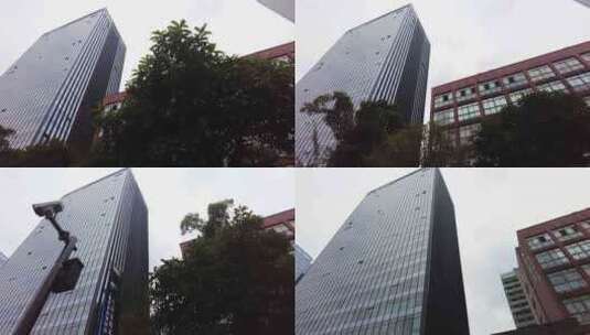 城市的高楼大厦运镜空镜头高清在线视频素材下载