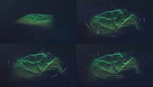 未来HUD全息地形高清在线视频素材下载
