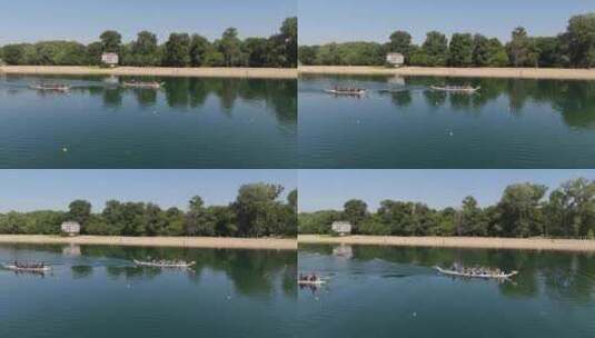 划龙舟竞赛高清在线视频素材下载