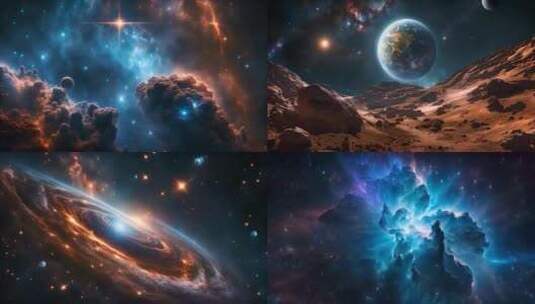 银河天体星云星团宇宙高清在线视频素材下载