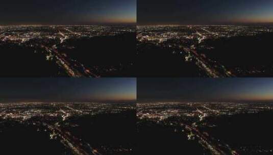 美国洛杉矶夜景航拍709高清在线视频素材下载