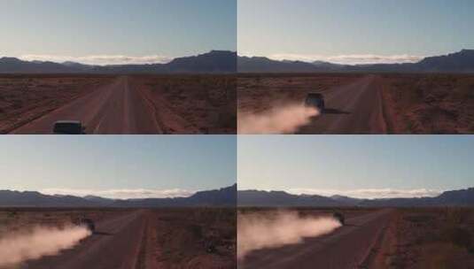 航拍沙漠越野高清在线视频素材下载