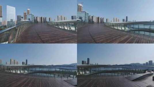 湖南省长沙市梅溪湖城市岛公园高清在线视频素材下载