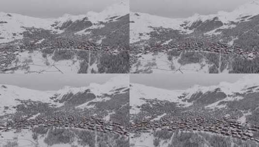 Verbier， Town，瑞士，阿尔卑高清在线视频素材下载