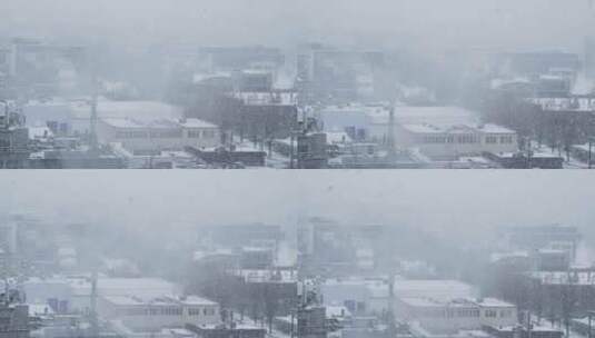 降雪，建筑物，温哥华，大都会高清在线视频素材下载