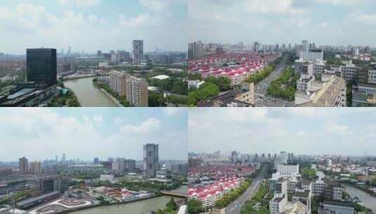 上海市 浦东新区 高科西路 航拍.高清在线视频素材下载