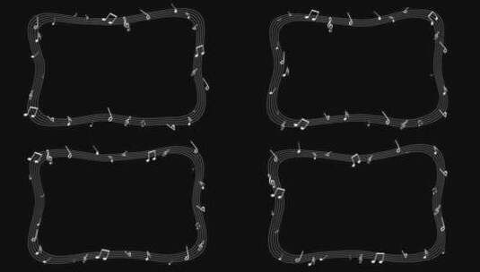 音符边框带通道高清在线视频素材下载
