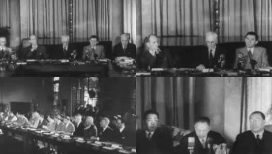 1945顾维钧敦巴顿橡树园会议协商组建联合国高清在线视频素材下载