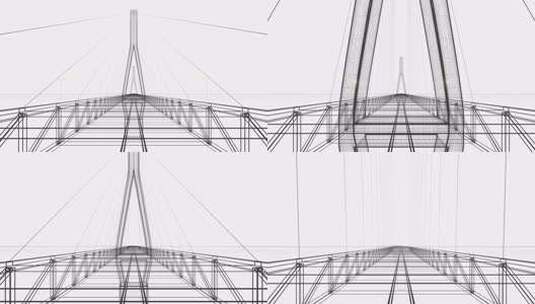 继续在草图吊桥上前进，3d渲染。高清在线视频素材下载