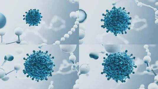 分子结构DNA双螺旋结构生物生命基因工程高清在线视频素材下载