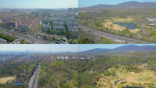 南京市玄武区中山门大街下马坊钟山风景名胜高清在线视频素材下载