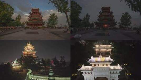 鸿恩寺日转夜高清在线视频素材下载