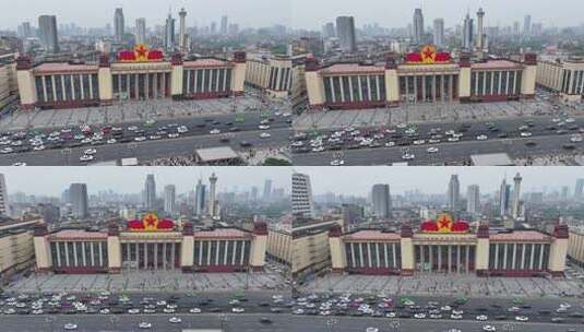 江西南昌八一广场-航拍高清在线视频素材下载