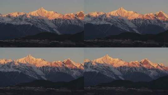 云南香格里拉梅里雪山飞来寺高空航拍高清在线视频素材下载