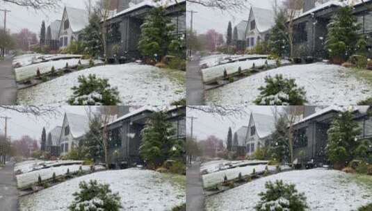 室外的雪景高清在线视频素材下载