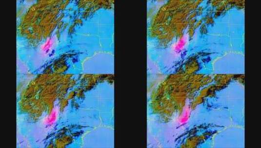 计算机生成的天气图高清在线视频素材下载