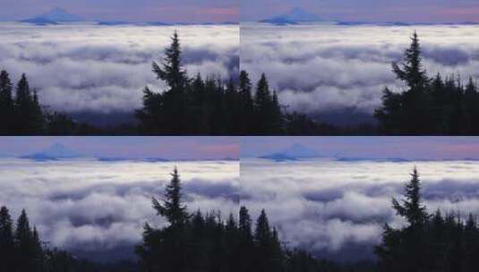 山脉上空的云层景观时间流逝高清在线视频素材下载