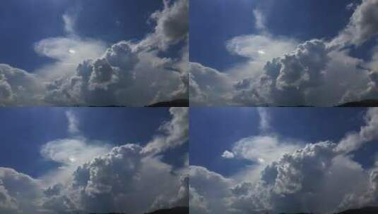 云在蓝天下的运动高清在线视频素材下载