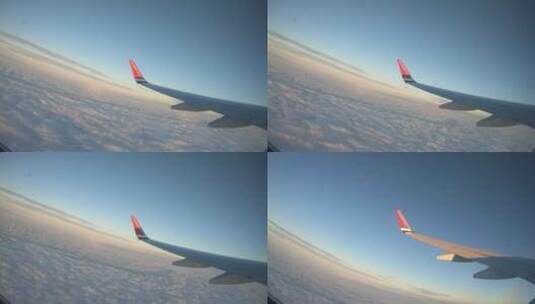 飞机在云海上空飞行高清在线视频素材下载