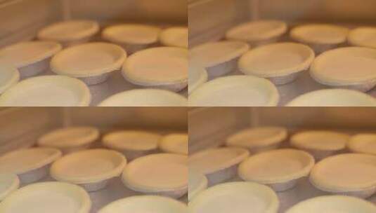 用烤箱制作蛋挞美食4K高清在线视频素材下载