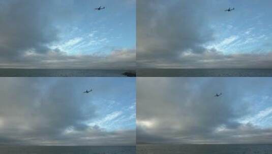 飞行在天空中的飞机高清在线视频素材下载