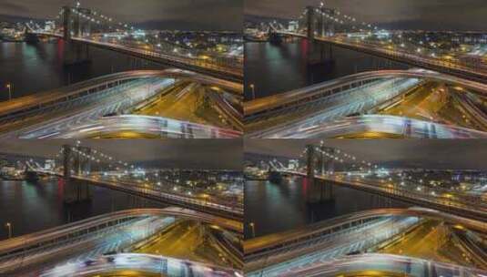 夜晚城市的延时拍摄高清在线视频素材下载