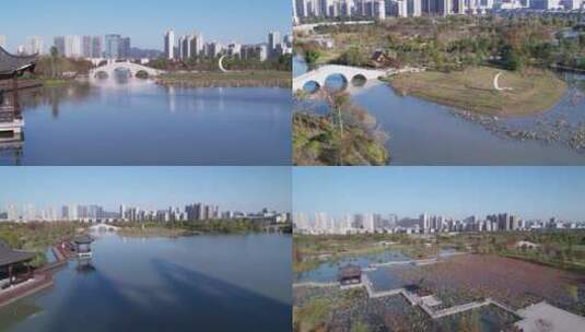 4K航拍-温岭市九龙湖生态公园高清在线视频素材下载