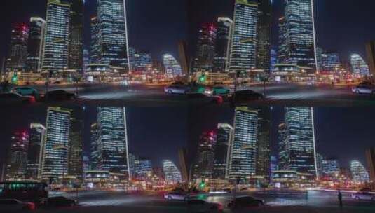 北京一条交通繁忙街道的时间流逝高清在线视频素材下载