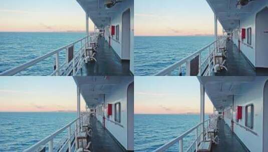 琼海海峡上行驶的轮渡高清在线视频素材下载