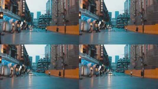 上海地标南京路步行街高清在线视频素材下载