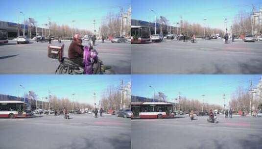 北京城市路口空镜高清在线视频素材下载