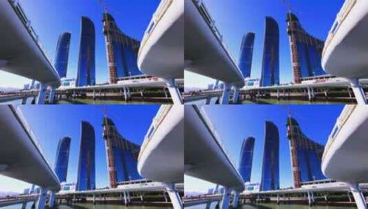 4K厦门世贸金融中心双子塔延时6高清在线视频素材下载