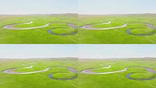 内蒙古大草原莫日格勒河高清在线视频素材下载