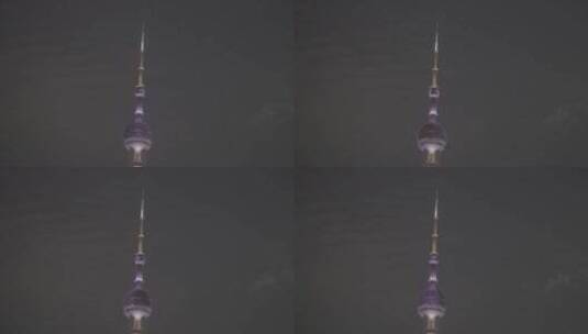 8K(log2素材)上海东方明珠塔夜景高清在线视频素材下载