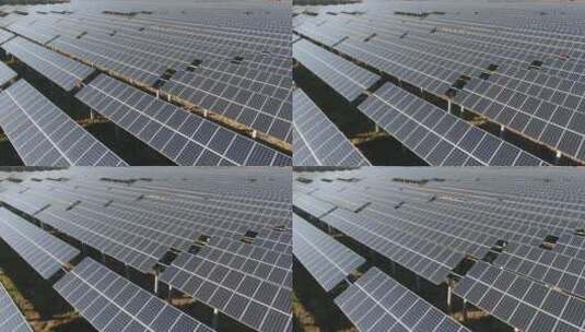 航拍太阳能光伏发电站高清在线视频素材下载