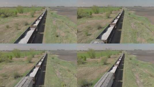 拉货的火车高清在线视频素材下载