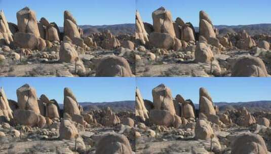 加州约书亚树的岩石高清在线视频素材下载