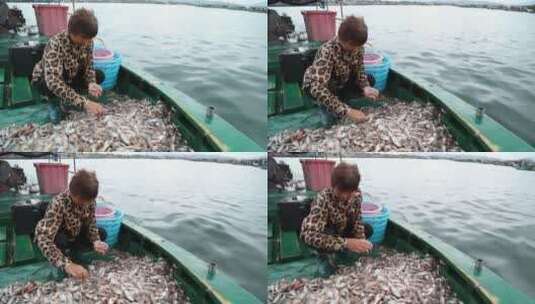 疍家渔排 地面拍摄高清在线视频素材下载
