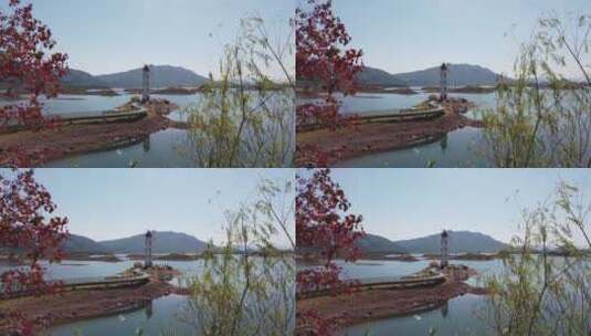 航拍千岛湖5a风景区山水风光高清在线视频素材下载