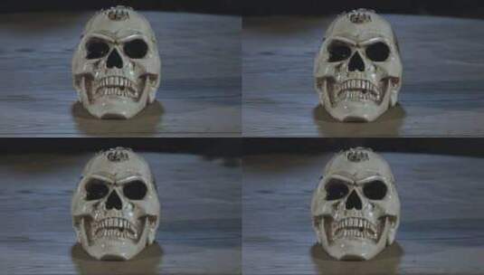 骷髅头骨模具模型高清在线视频素材下载