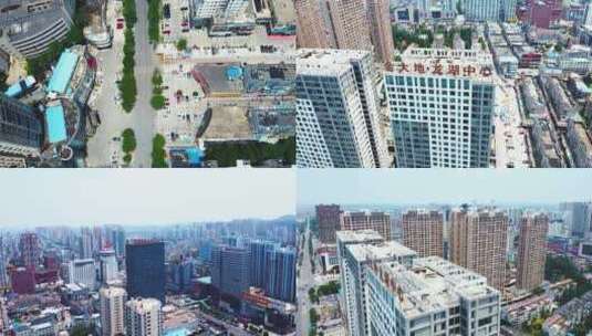 安徽淮南城市航拍风景高清在线视频素材下载