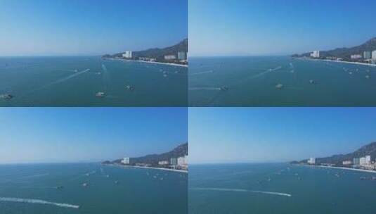 广东惠州巽寮湾海上船只运行F高清在线视频素材下载