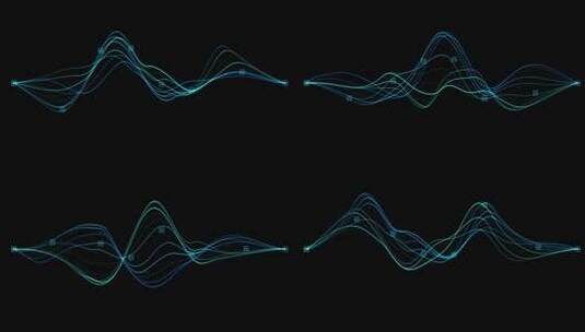 【透明通道】循环音频声波播放器高清在线视频素材下载
