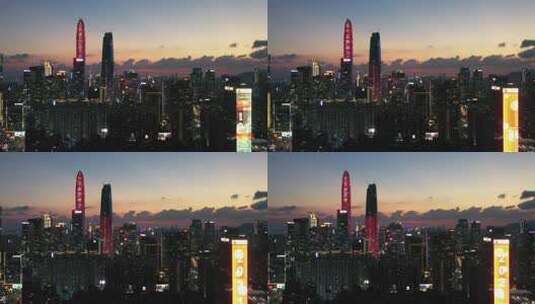 深圳夜景、灯光秀高清在线视频素材下载