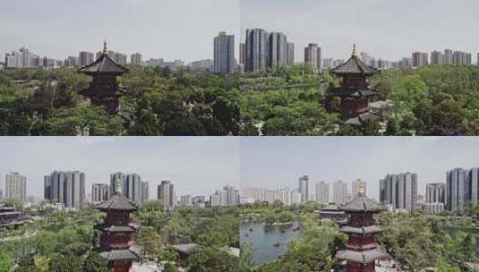 西安城市印迹-兴庆宫公园5高清在线视频素材下载