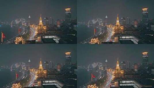 城市万国建筑群外滩夜景高清在线视频素材下载
