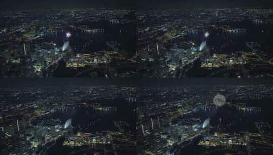 日本横滨夜景航拍高清在线视频素材下载