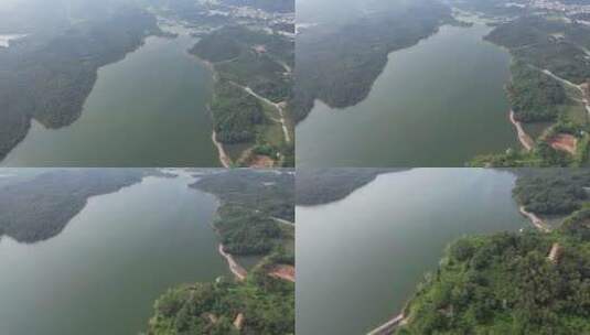 深圳南山区西丽湖（环西丽湖碧道）航拍高清在线视频素材下载