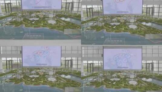 B武汉光谷科学岛楼盘模型高清在线视频素材下载